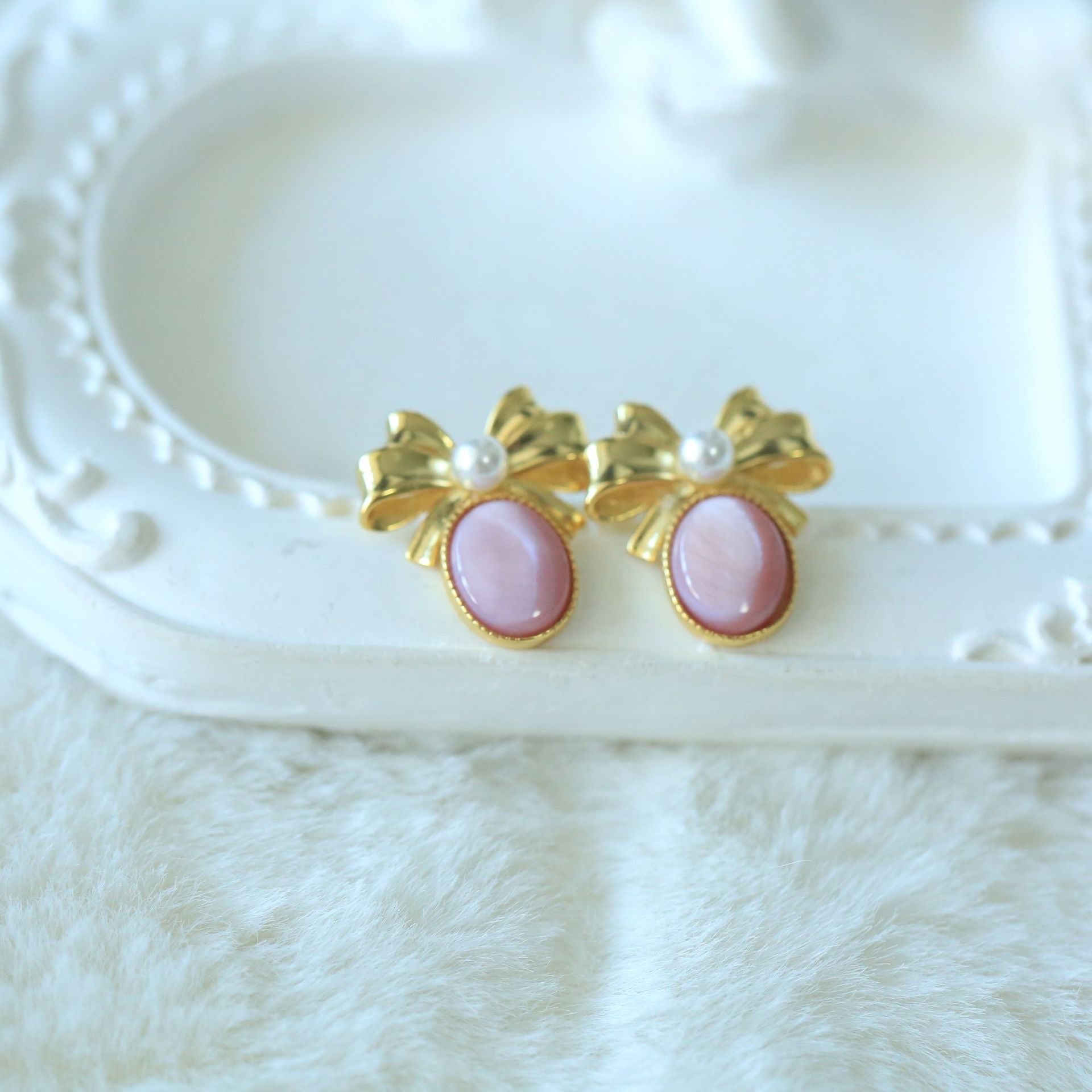 S925 Silver Aurora Purple Shell Earrings Collection – Vintage Romantic Mother-of-Pearl Series