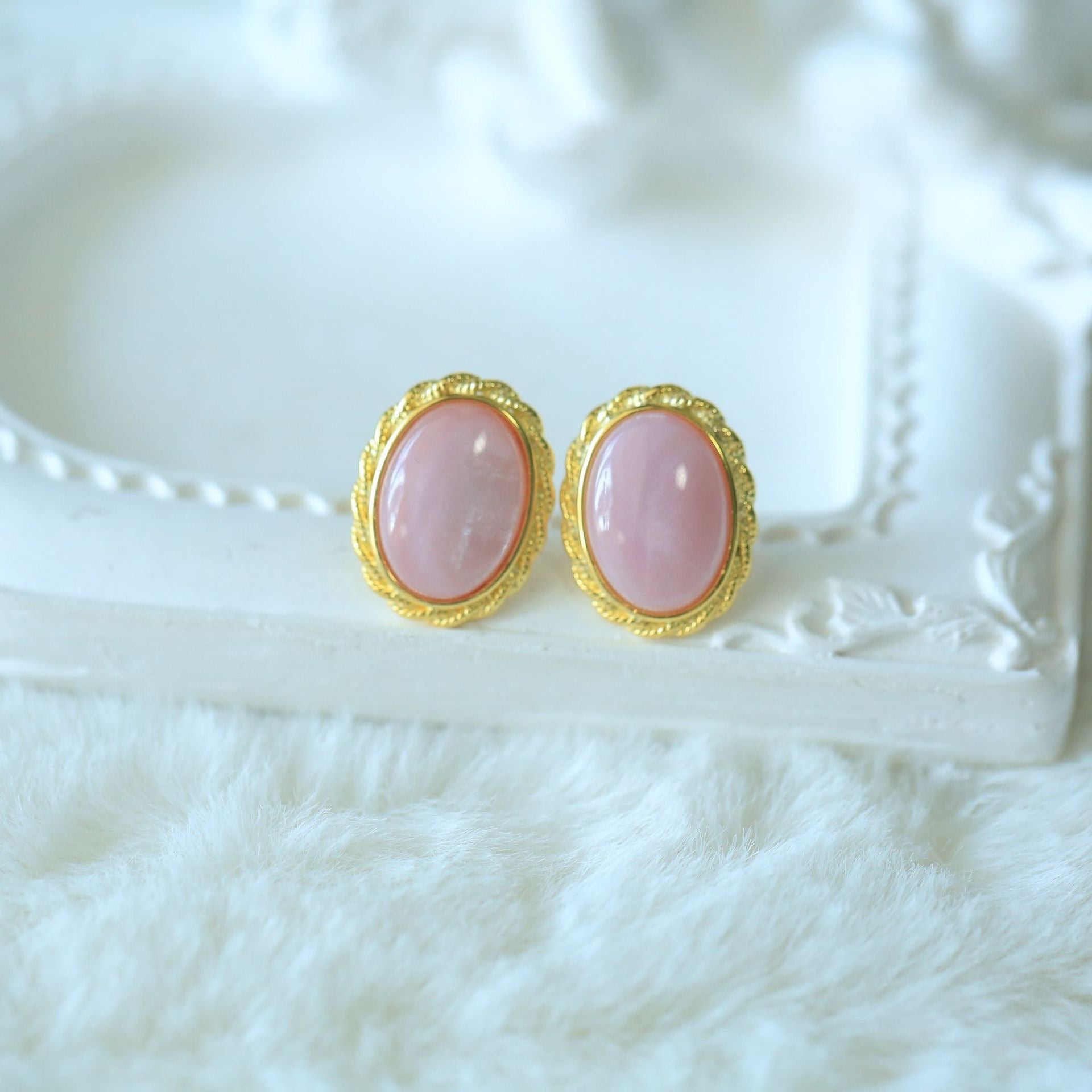 S925 Silver Aurora Purple Shell Earrings Collection – Vintage Romantic Mother-of-Pearl Series