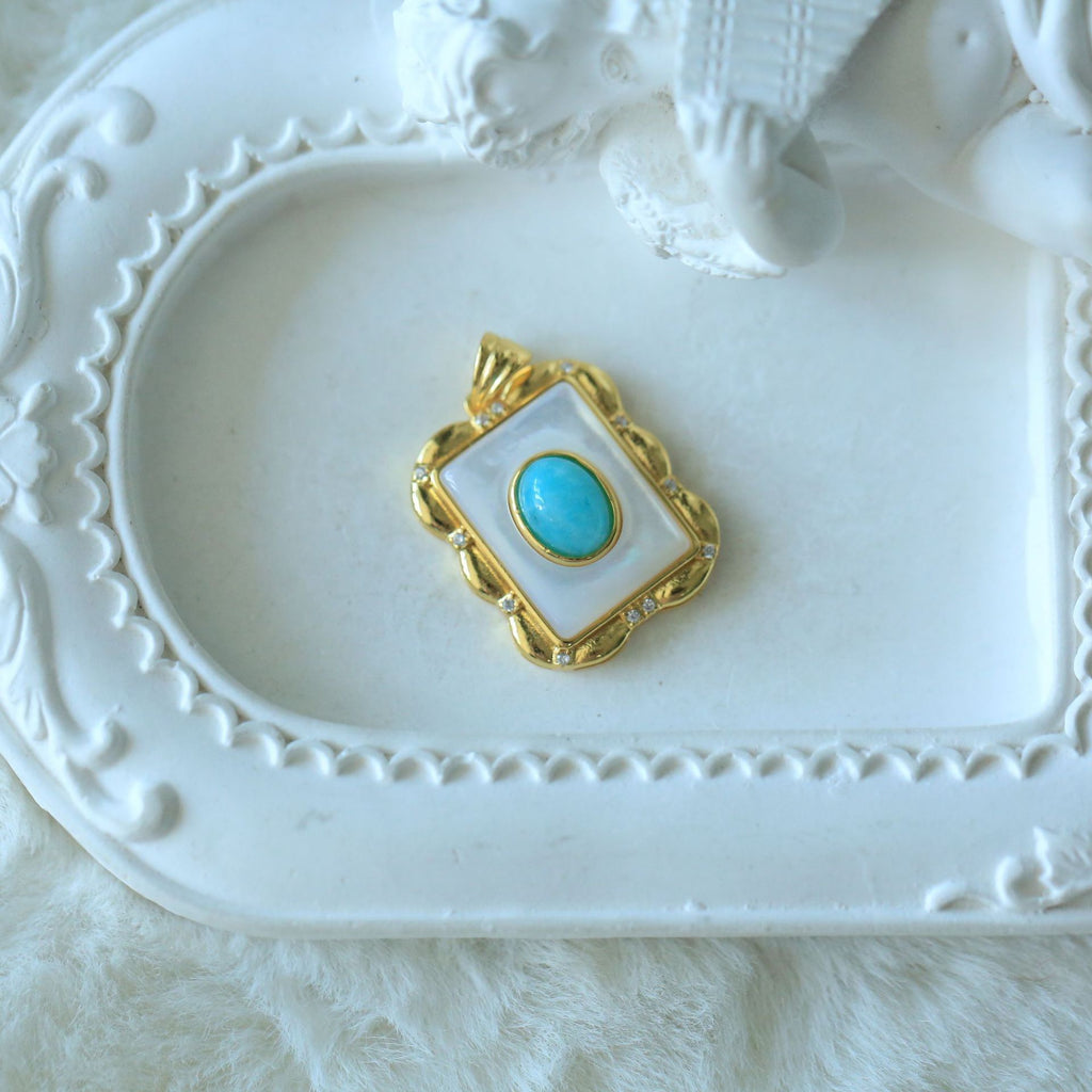 Vintage Amazonite Jewelry Set – Gold Ring, Necklace, Earrings & Pendant Collection
