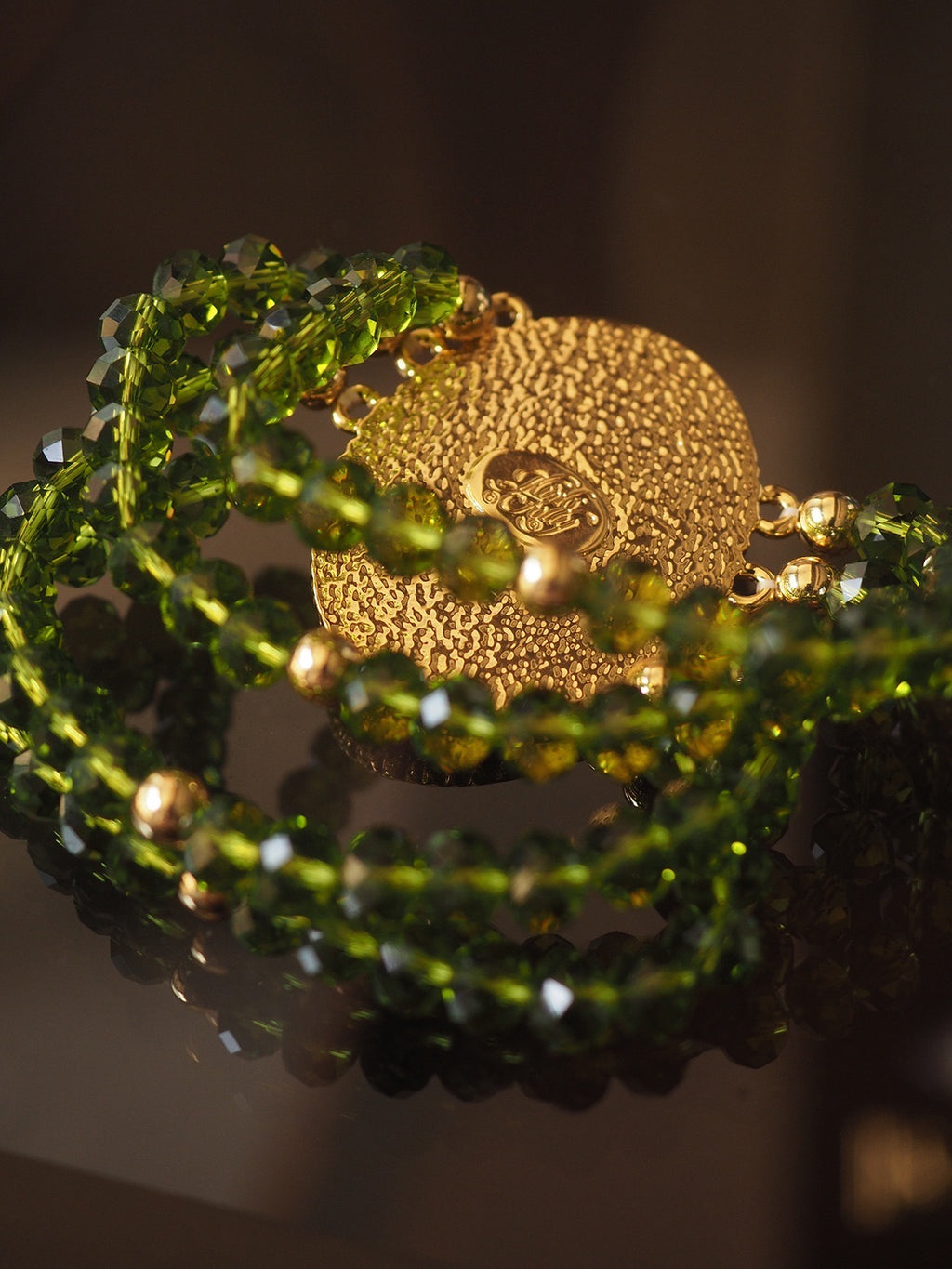 Vintage Green Mermaid Cameo Bracelet | Handcrafted Ocean-Inspired Crystal Jewelry